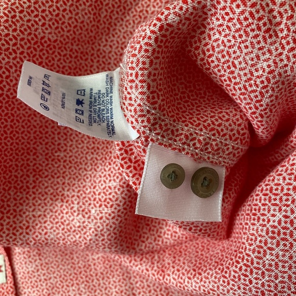 Lands End Shirt Mens XL 17- 17 1/2 Button Down Long Sleeve geometric print - Picture 11 of 12